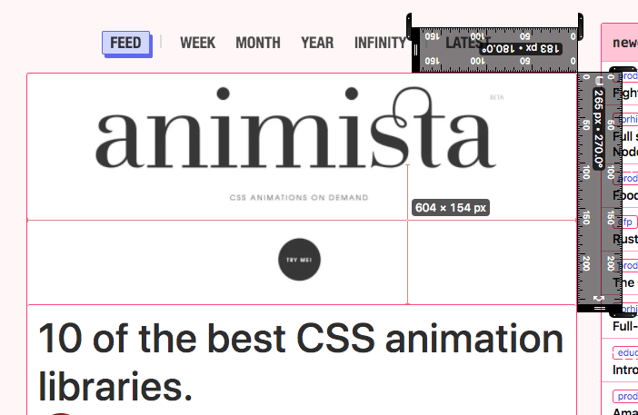 Screenshot of xScope in action